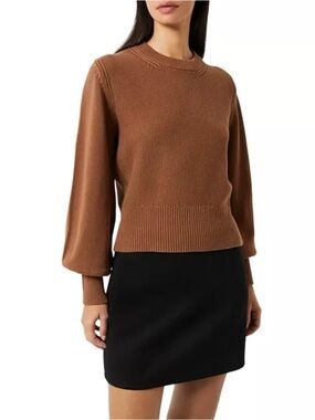FRENCH CONNECTION Jamie Mozart Cotton Puff Sleeve Sweater
